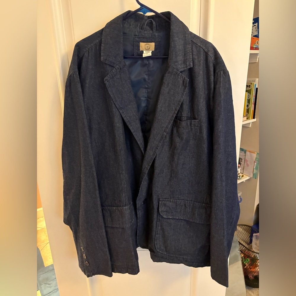Men's dark denim blazer